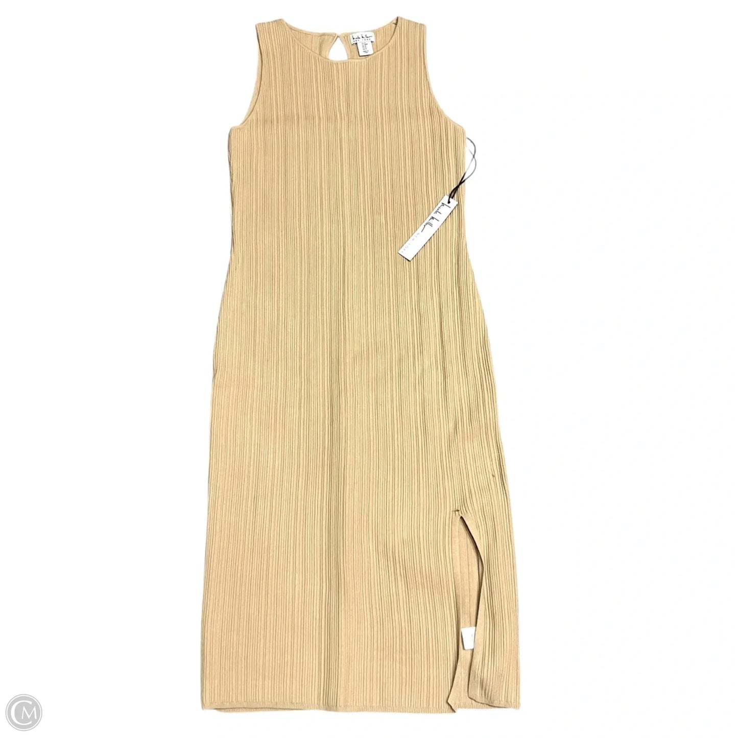 Dress Sweater By Nicole Miller In Tan, Size: M