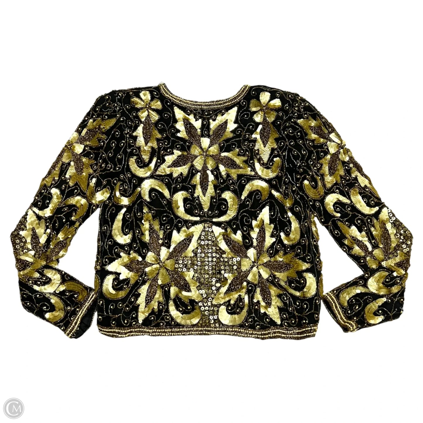 Blazer In Black & Gold, Size: S