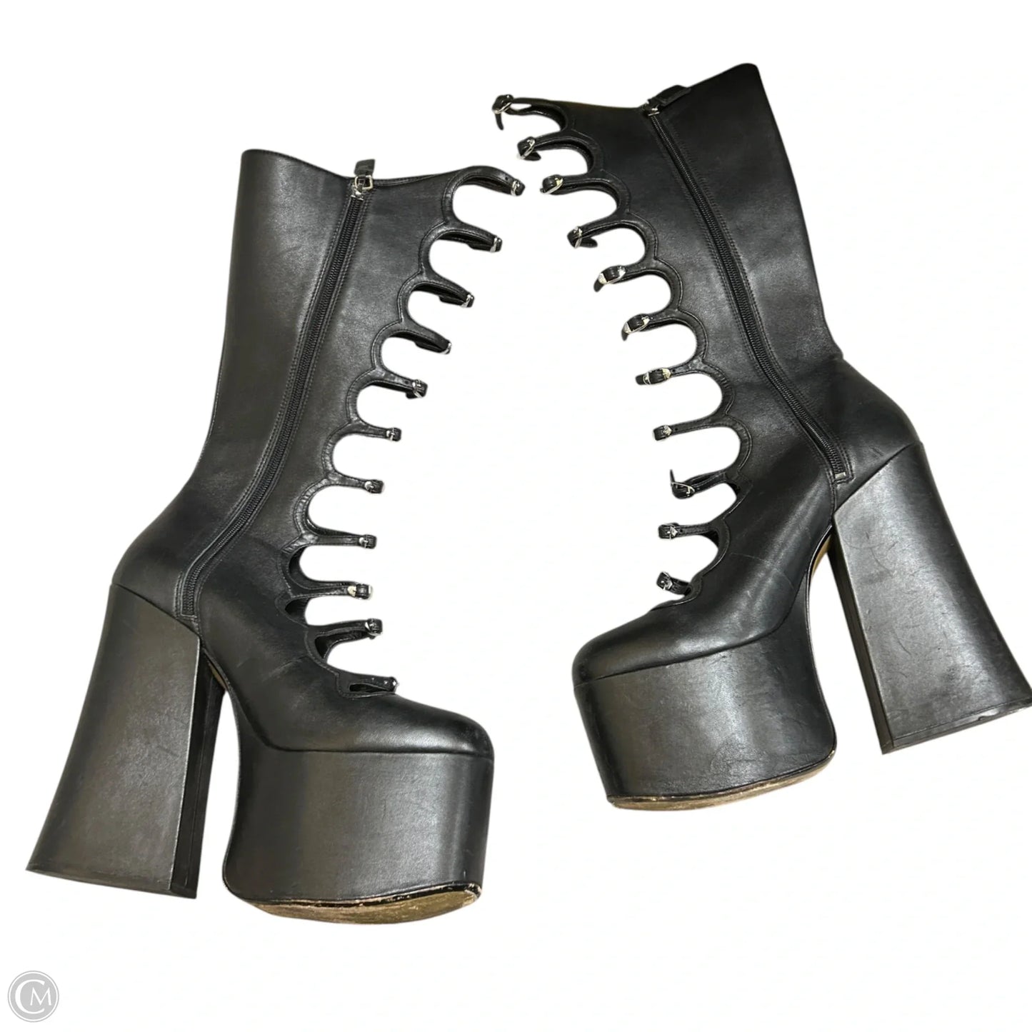 Boots Luxury Designer By Marc Jacobs In Black, Size: 10.5