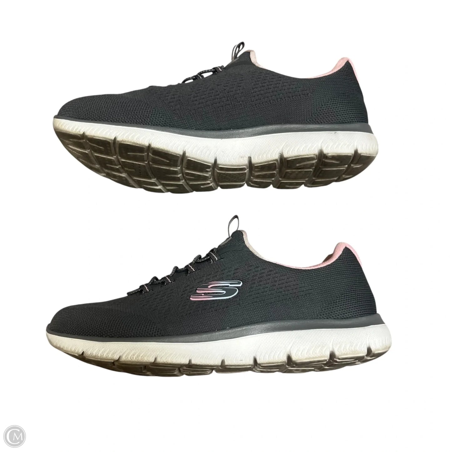 Shoes Athletic By Skechers In Grey & Pink, Size: 7.5