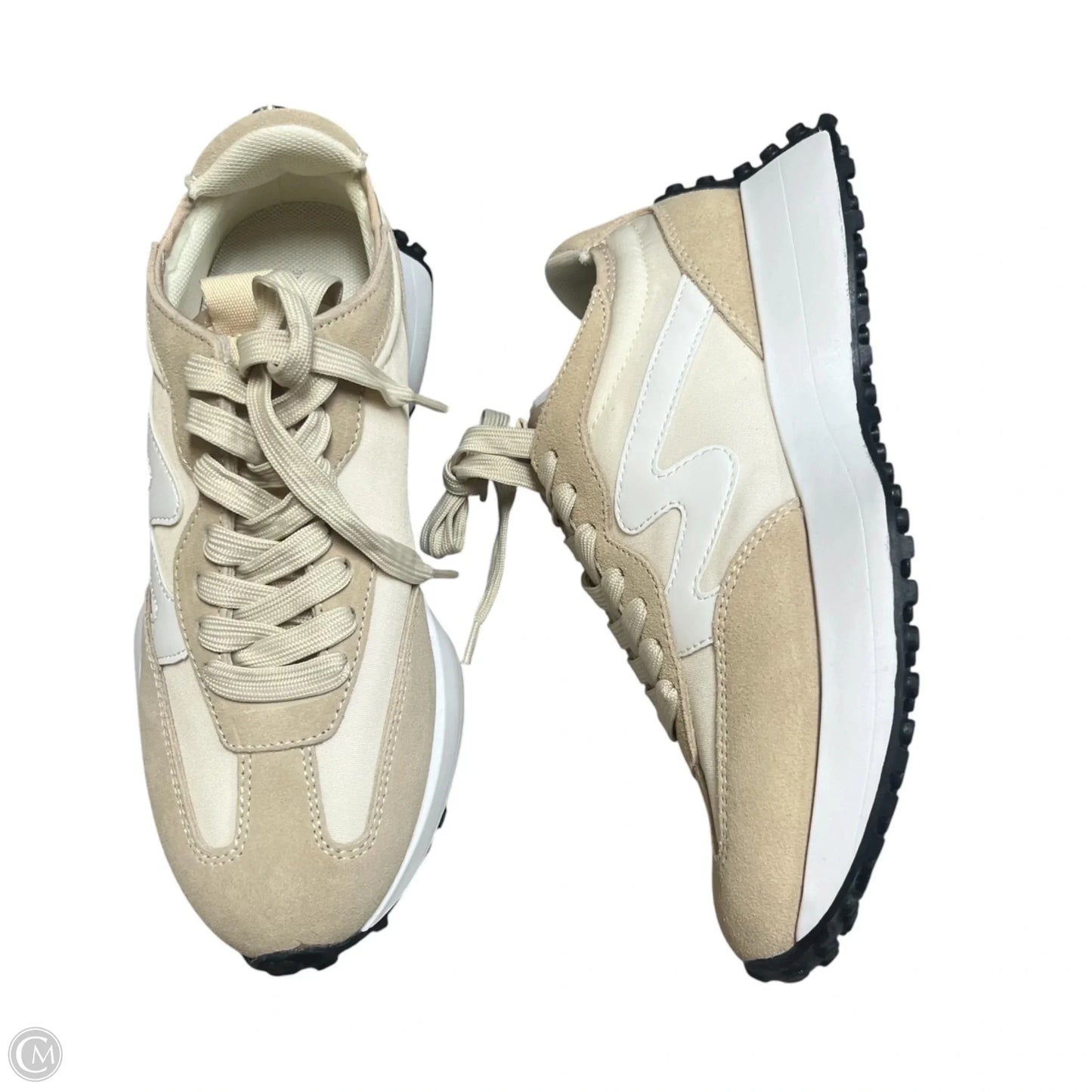 Shoes Sneakers By Steve Madden In Cream & Tan, Size: 7.5