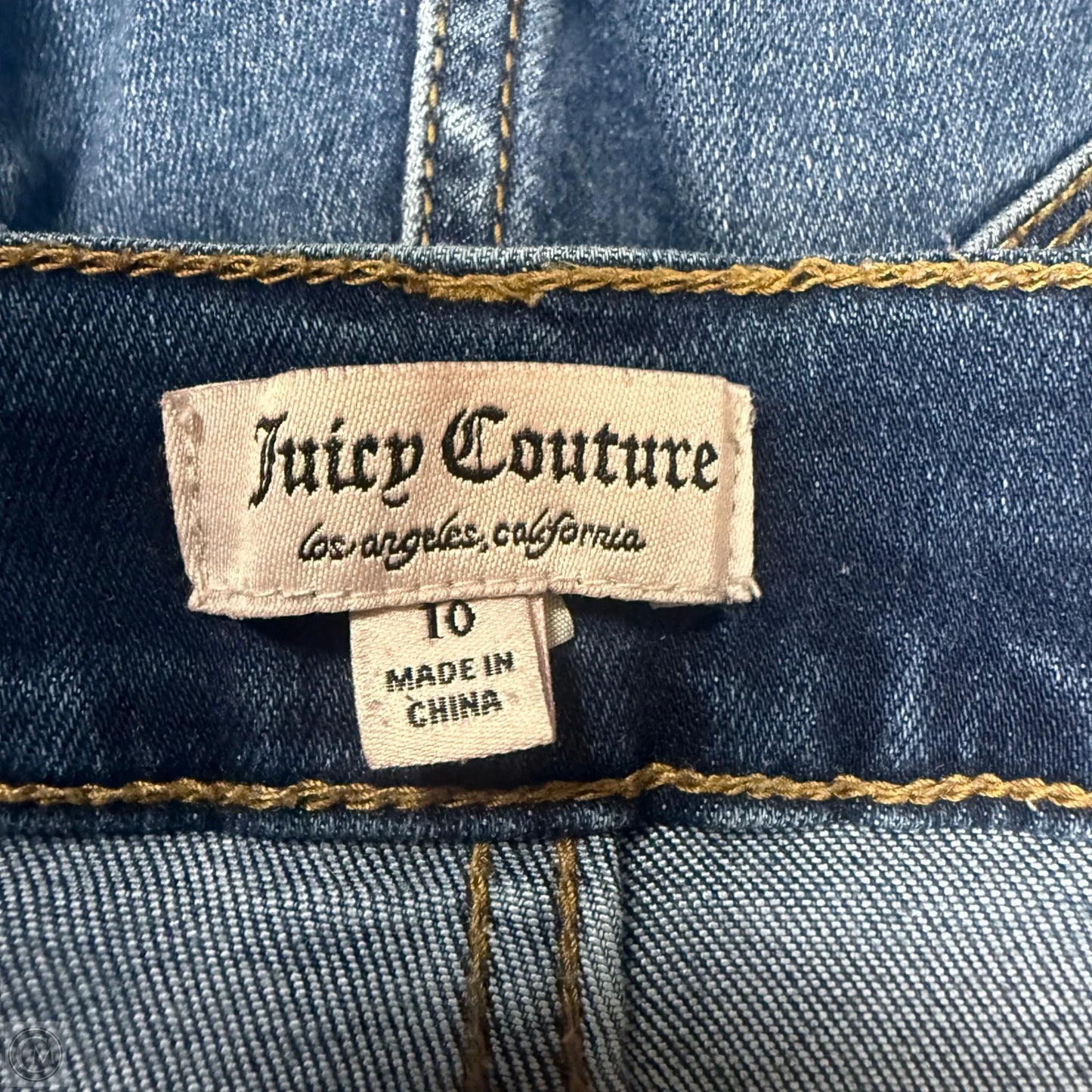 Jeans Cropped By Juicy Couture In Blue Denim, Size: 10