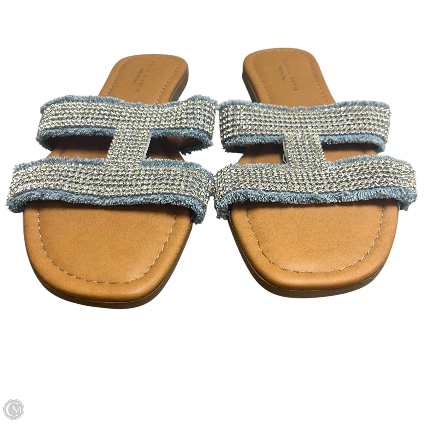 Sandals Flats By Kelly And Katie In Blue & Tan, Size: 11