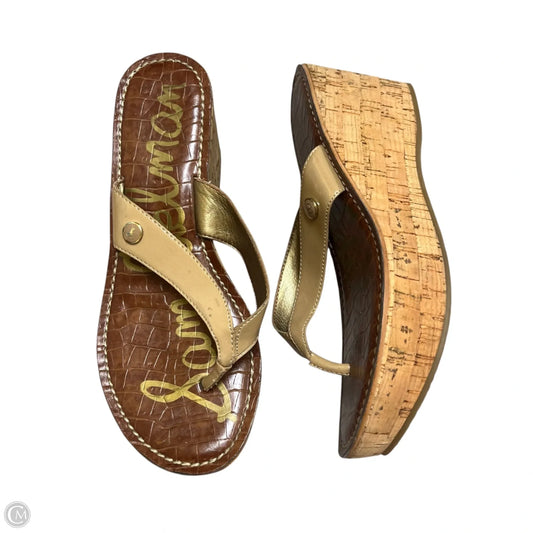 Sandals Heels Block By Sam Edelman In Tan, Size: 7