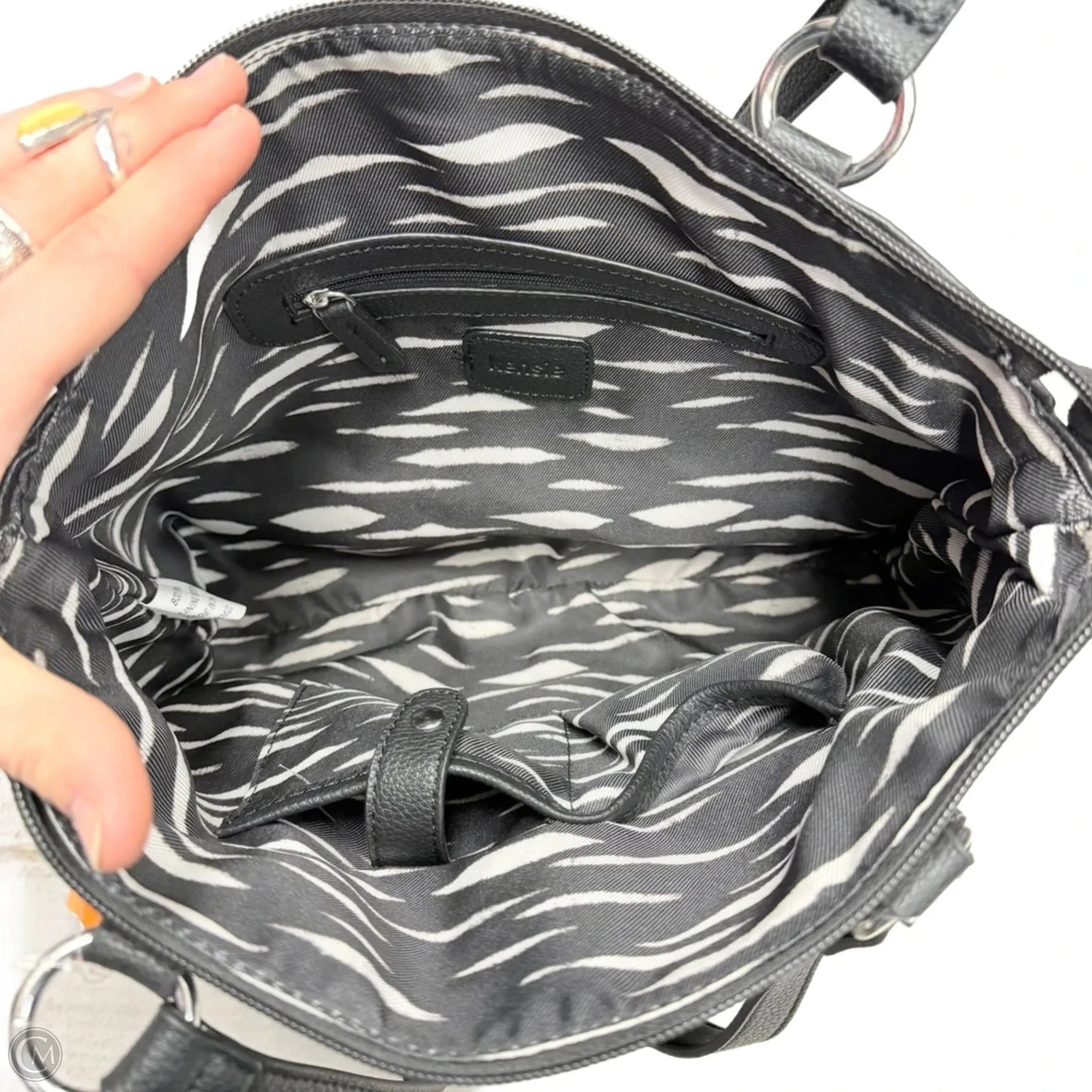 Handbag Leather By Kensie, Size: Medium