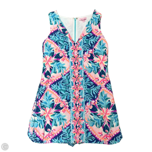 Romper Designer By Lilly Pulitzer In Blue & Pink, Size: Xs