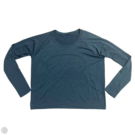 Athletic Top Long Sleeve Collar By Lululemon In Blue, Size: 2x