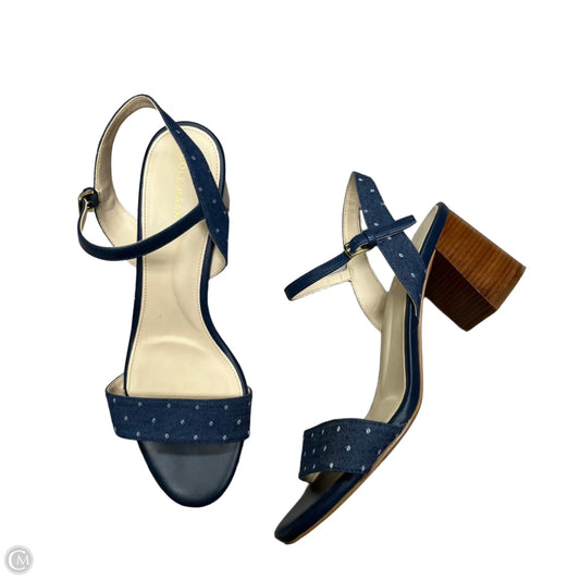 Sandals Heels Block By Lc Lauren Conrad In Navy, Size: 9