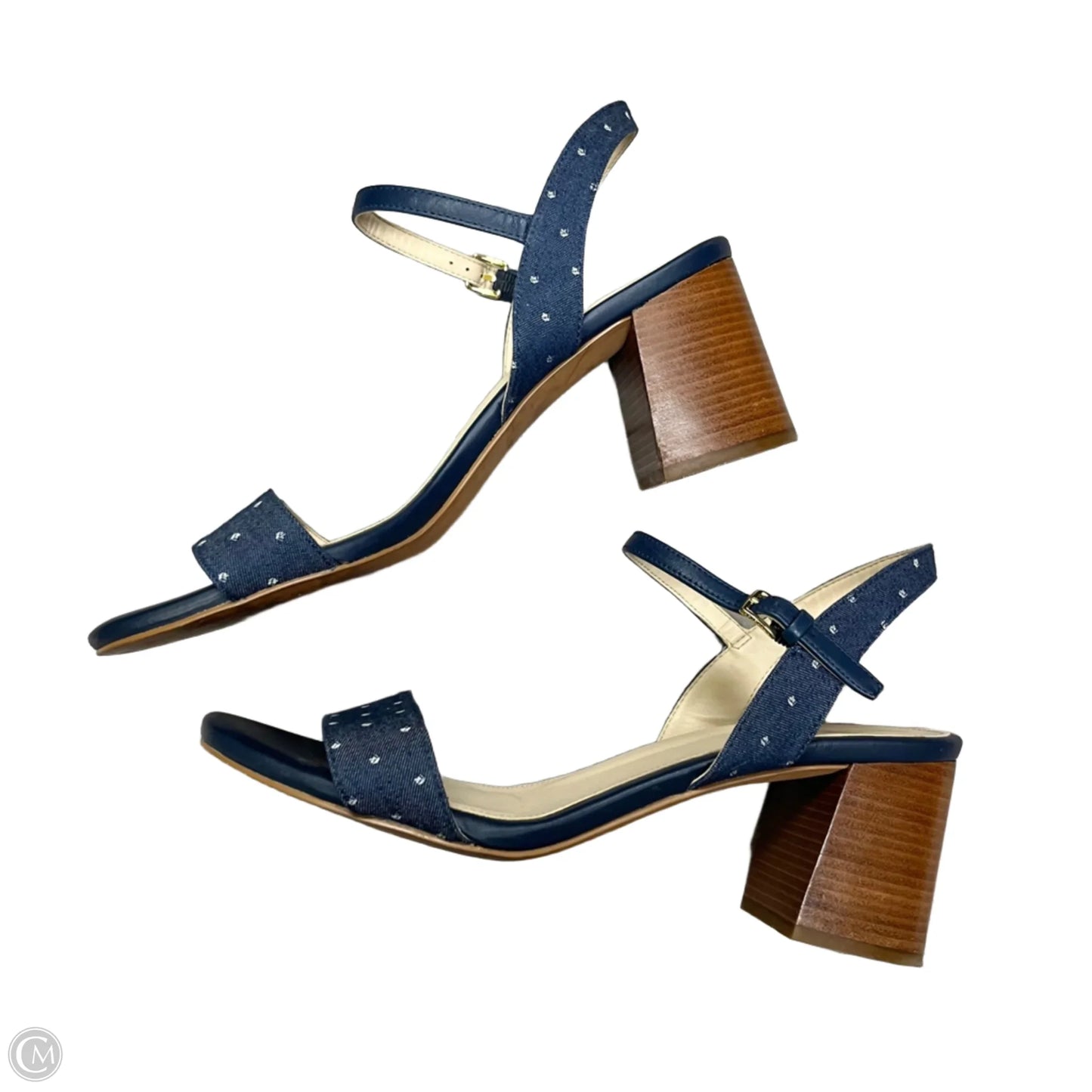 Sandals Heels Block By Lc Lauren Conrad In Navy, Size: 9