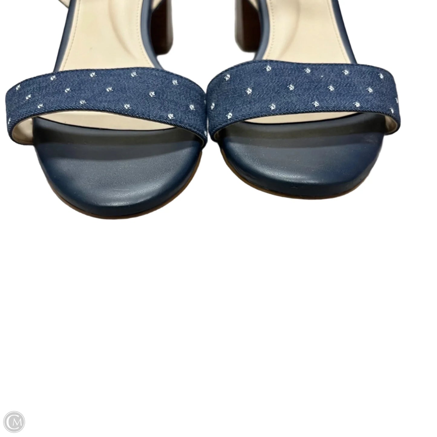 Sandals Heels Block By Lc Lauren Conrad In Navy, Size: 9