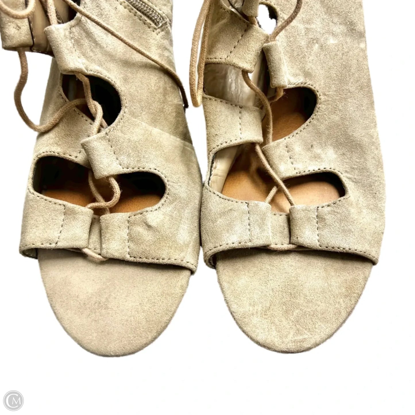 Sandals Heels Wedge By Dolce Vita In Taupe, Size: 9