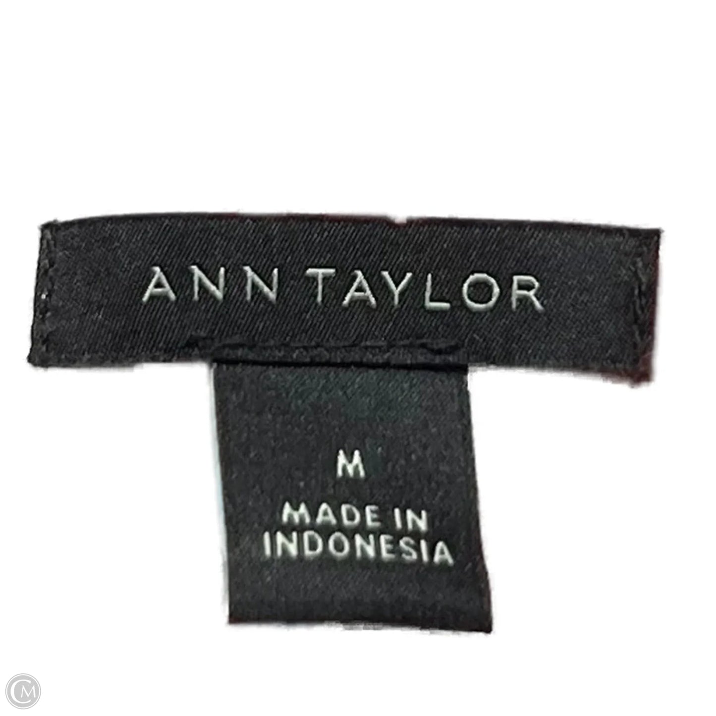 Blouse Sleeveless By Ann Taylor In Orange & White, Size: M