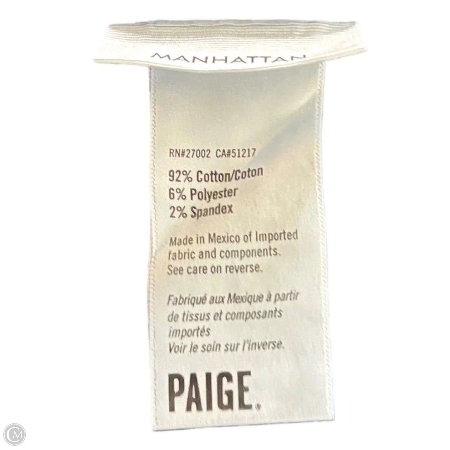 Jeans Flared By Paige In Blue Denim, Size: 14