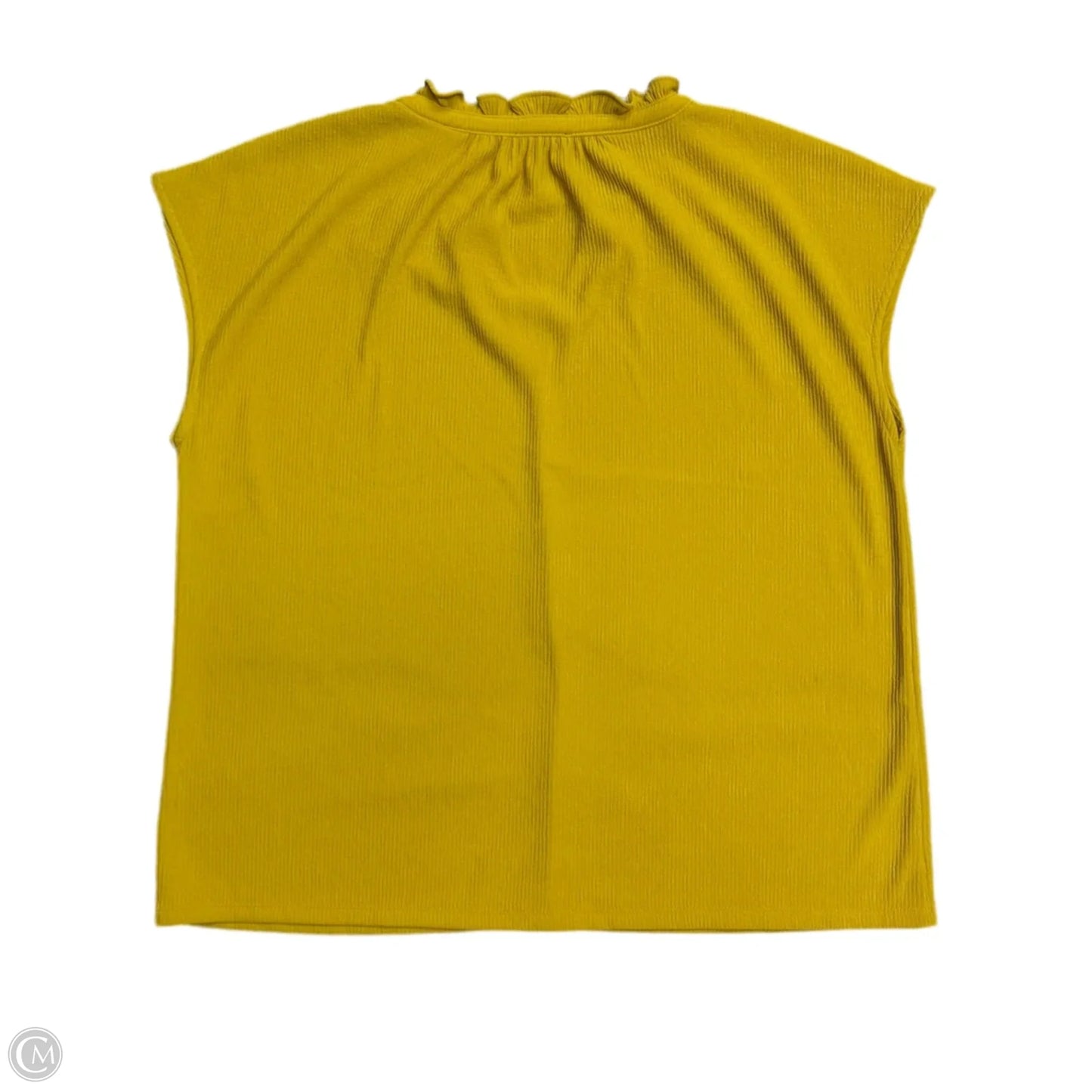Top Short Sleeve By Ann Taylor In Yellow, Size: Xl