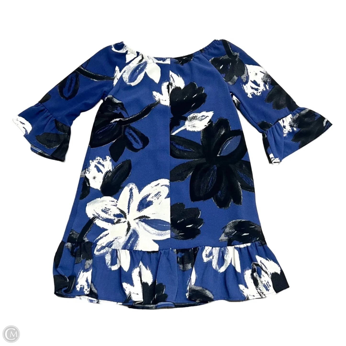Dress Casual Midi By Bobeau In Black & Blue, Size: S