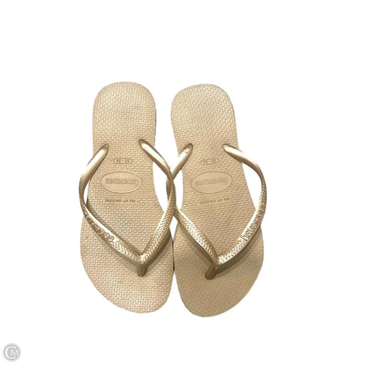 Sandals Flip Flops By Havaianas In Tan, Size: 6