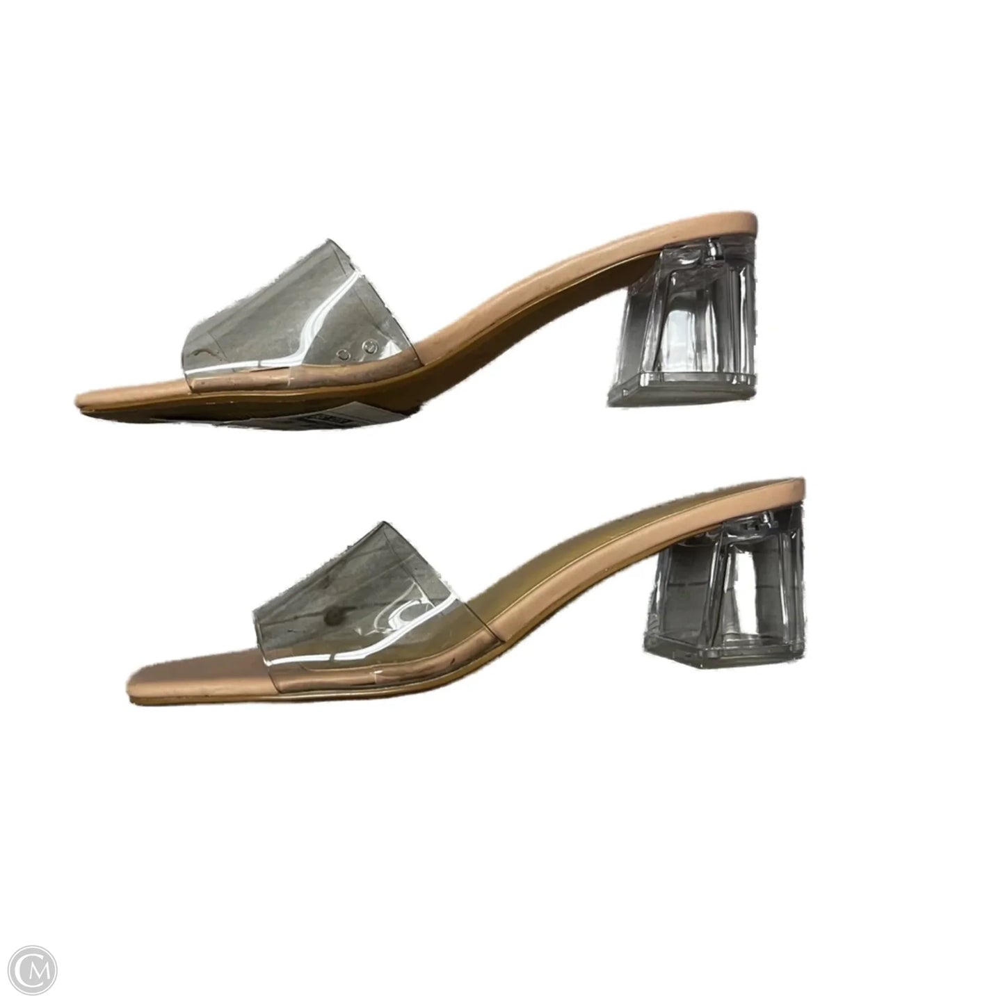 Sandals Heels Block By Pizz Anu In Clear, Size: 6.5