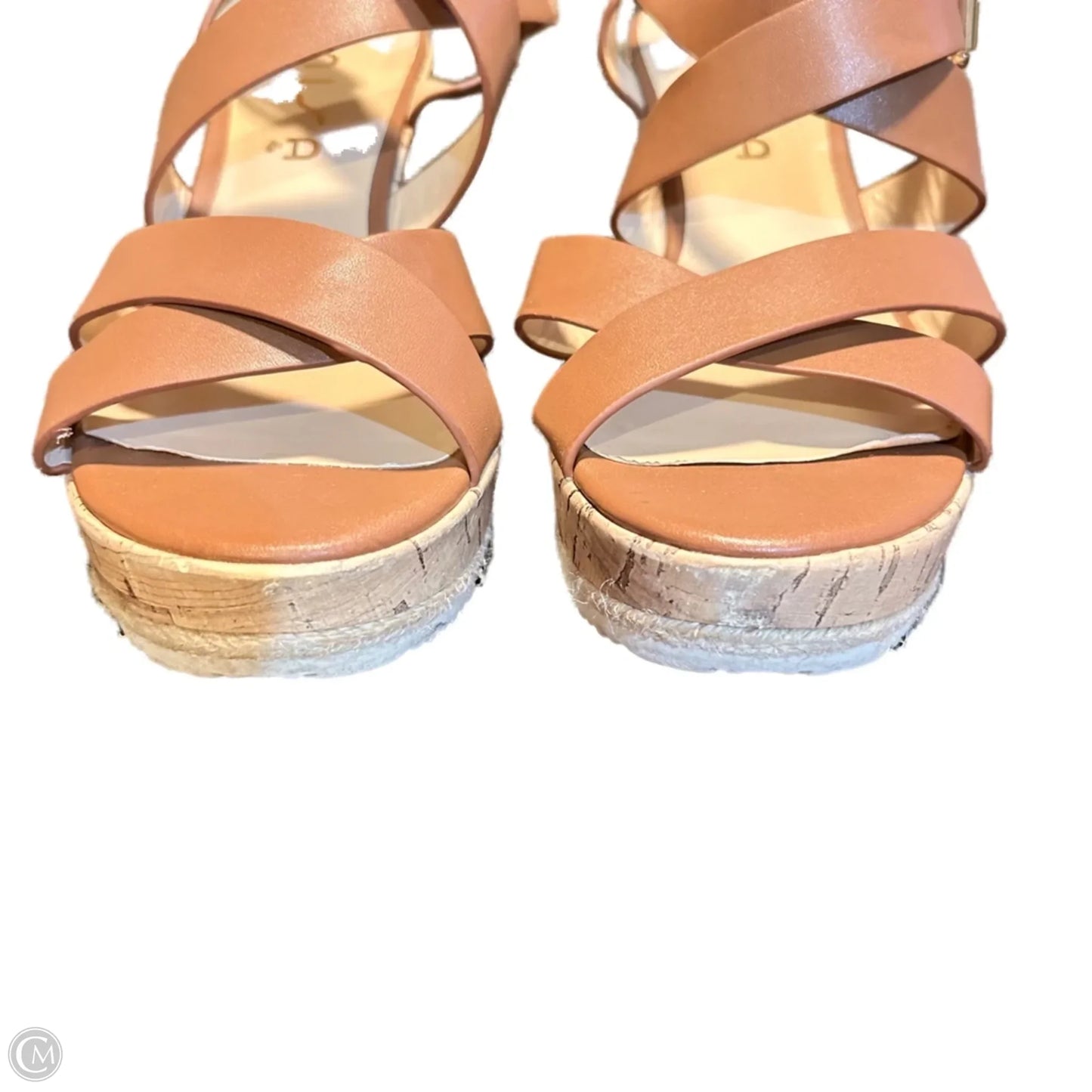 Sandals Heels Wedge By Unisa In Brown, Size: 8.5