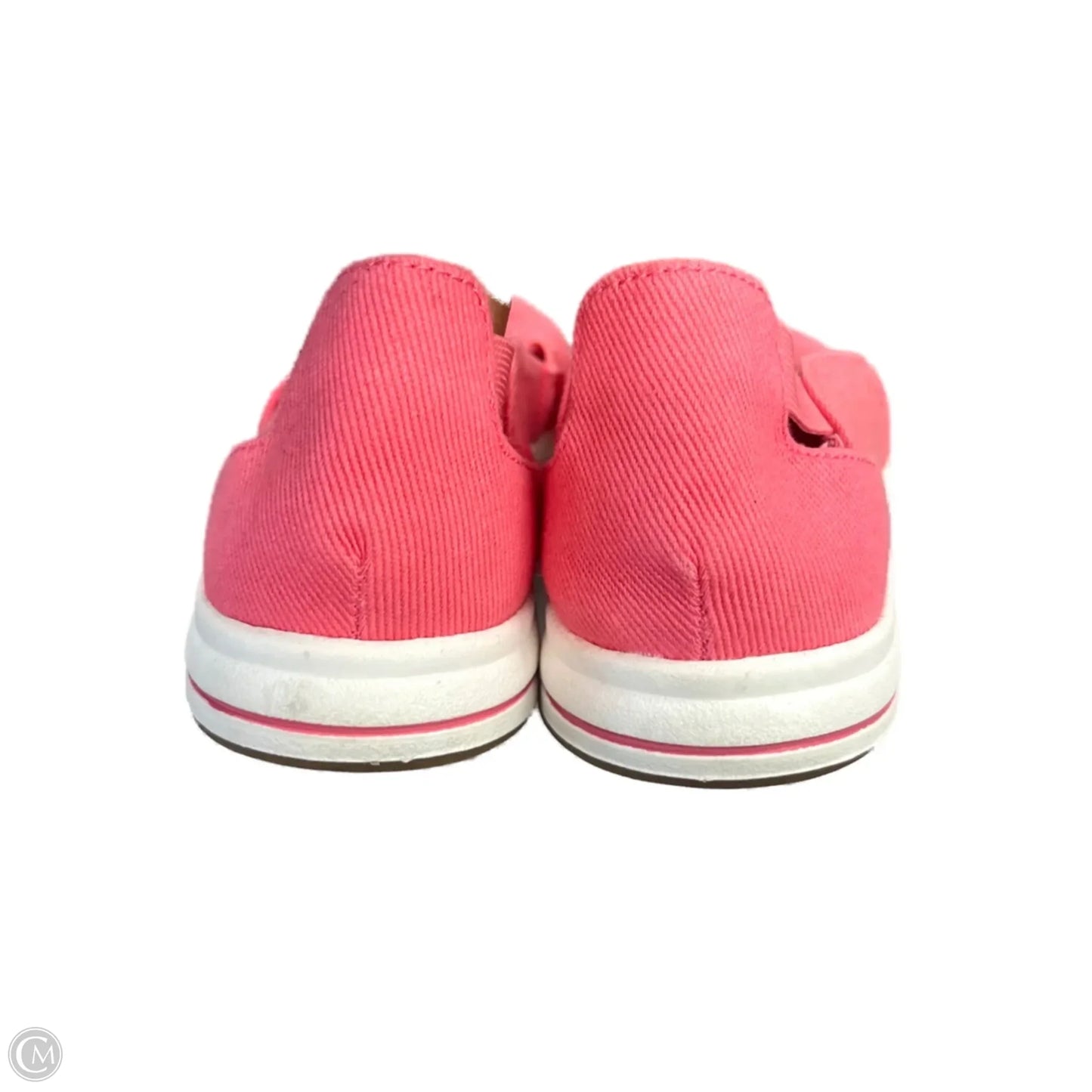 Shoes Flats By Clarks In Pink & White, Size: 8.5