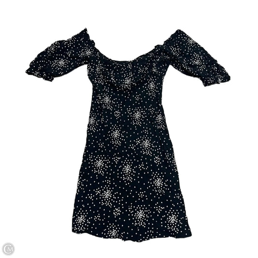 Dress Casual Midi By Anthropologie In Black & Cream, Size: L