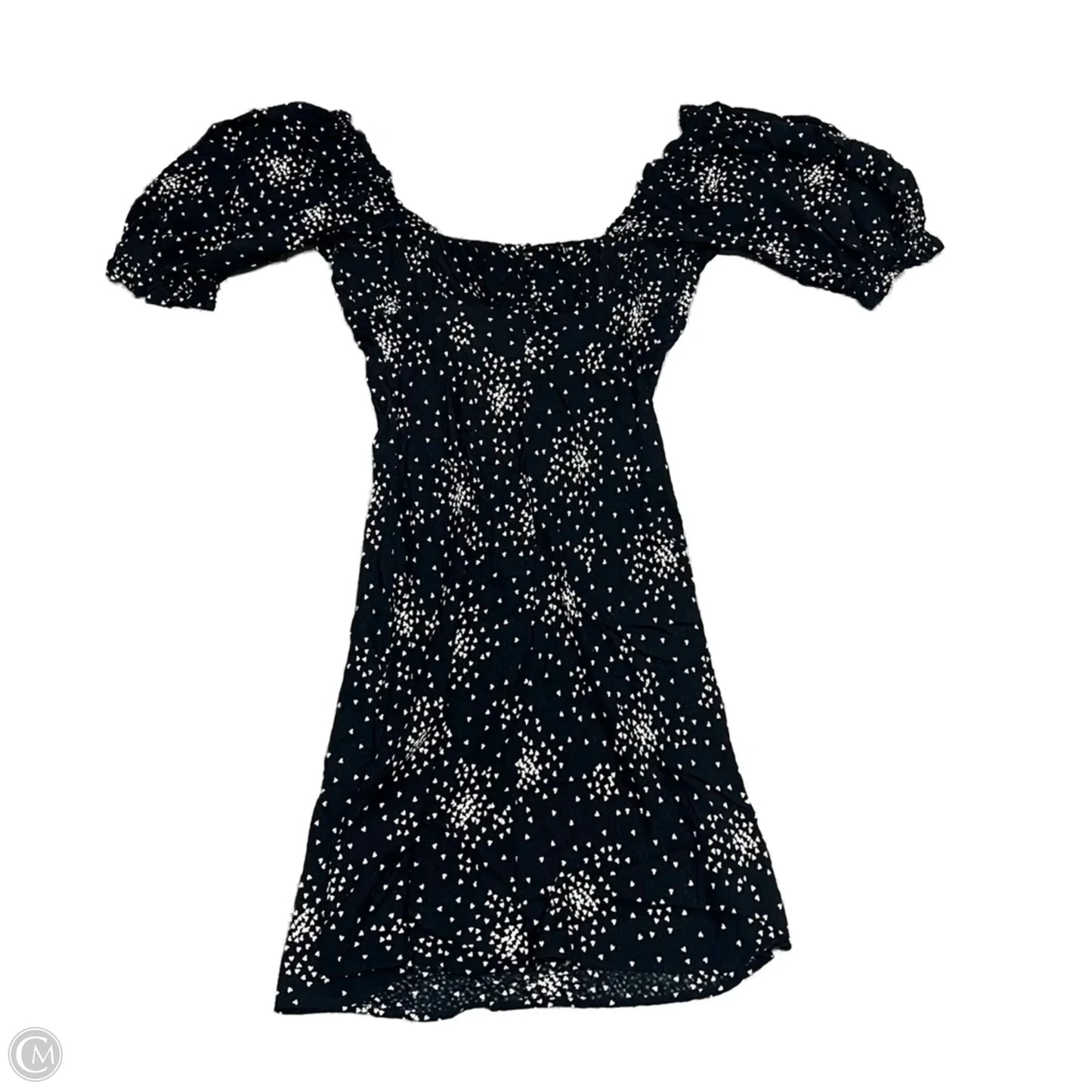 Dress Casual Midi By Anthropologie In Black & Cream, Size: L