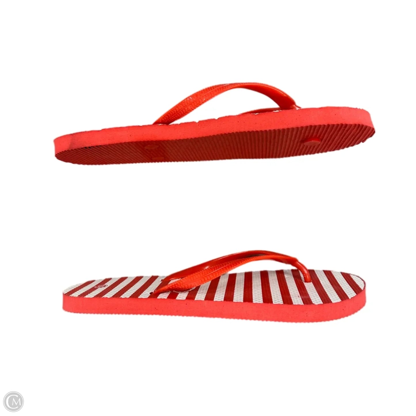Sandals Flip Flops By Nic In Red & White, Size: 10.5