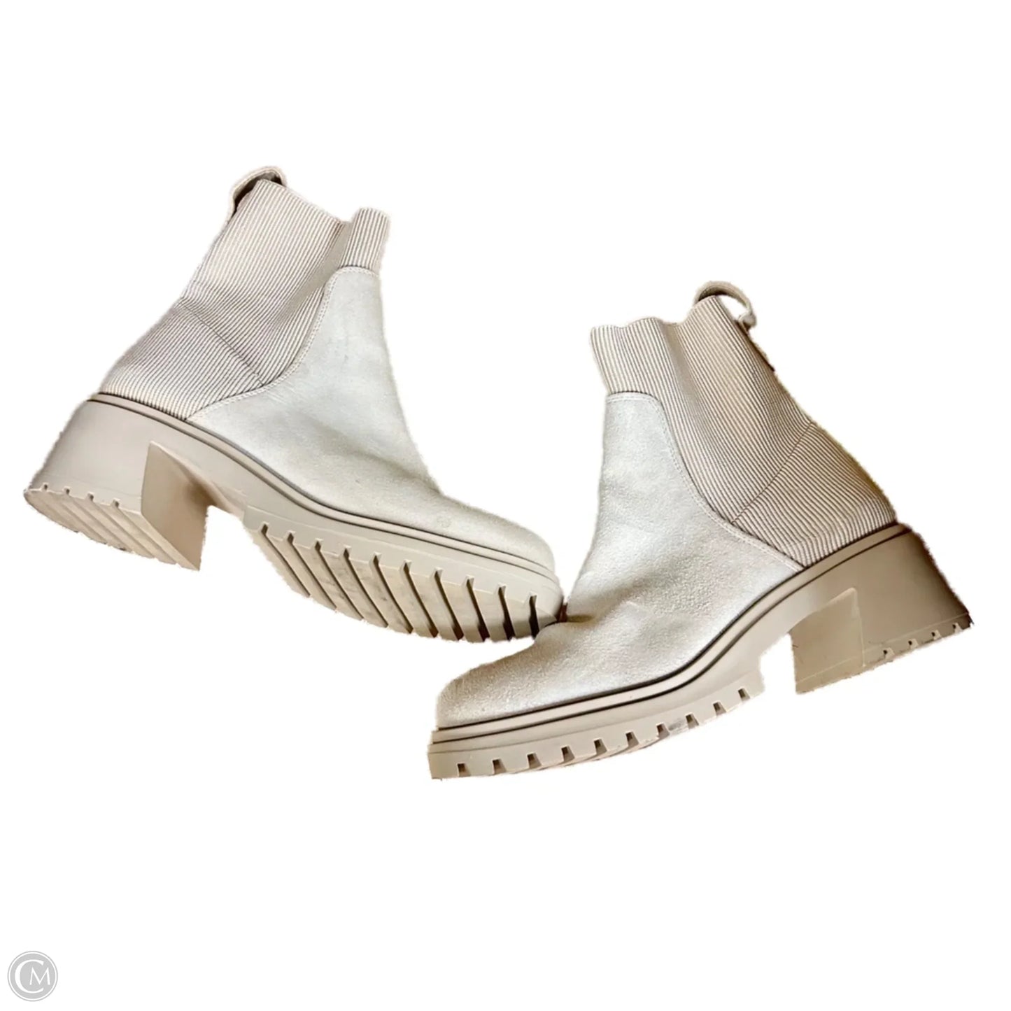 Boots Ankle Heels  In Tan, Size: 10