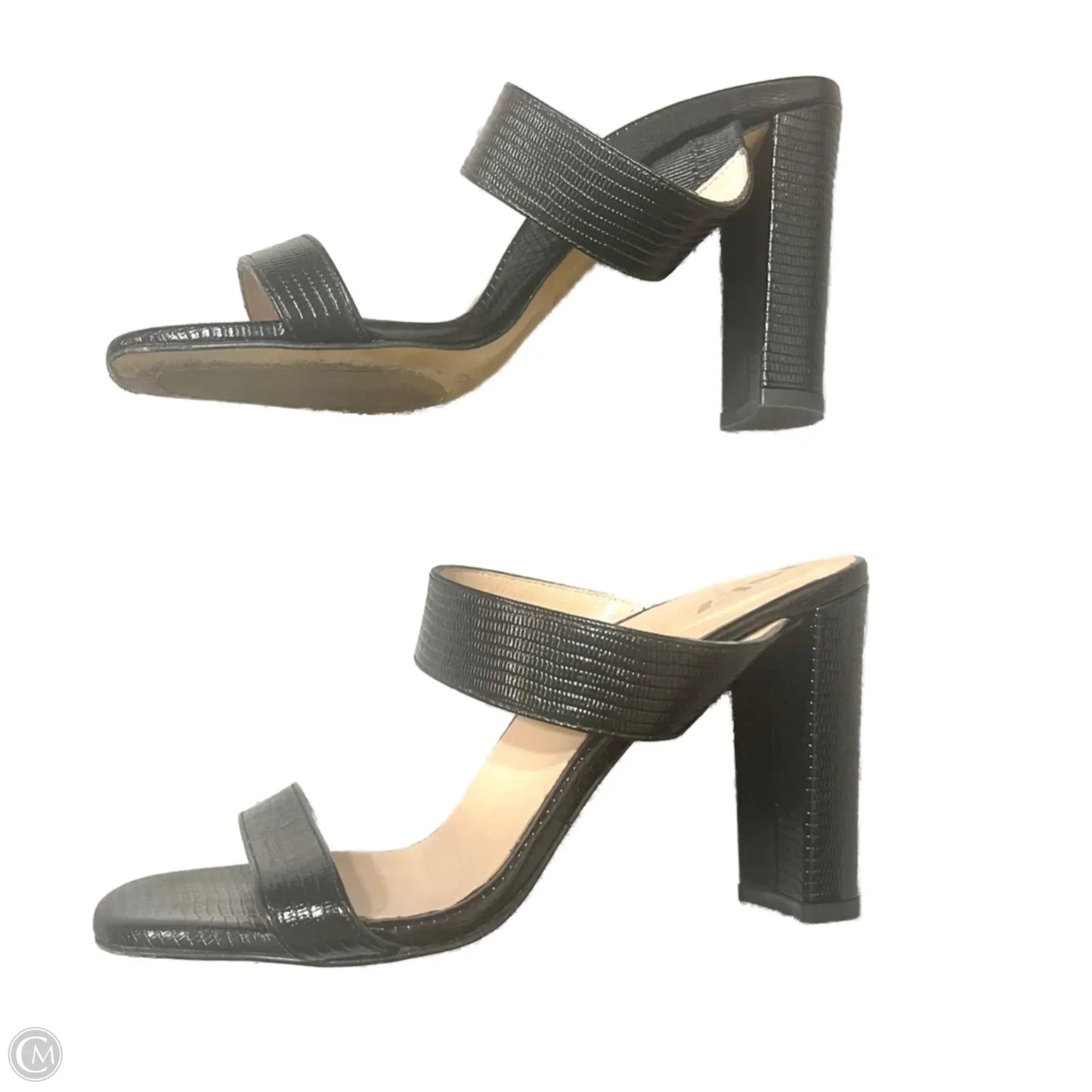 Sandals Heels Block By Inez In Black, Size: 6