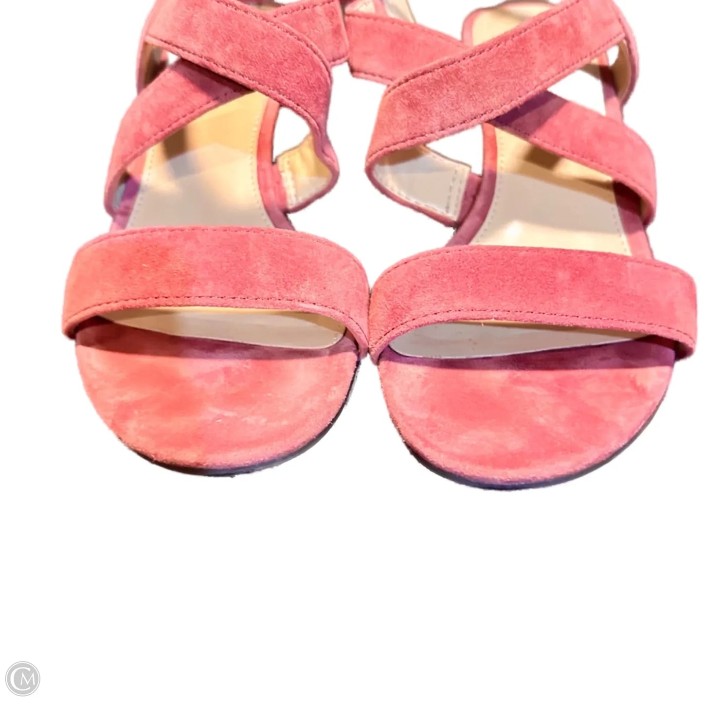 Sandals Heels Wedge By Talbots In Orange & Pink, Size: 8.5