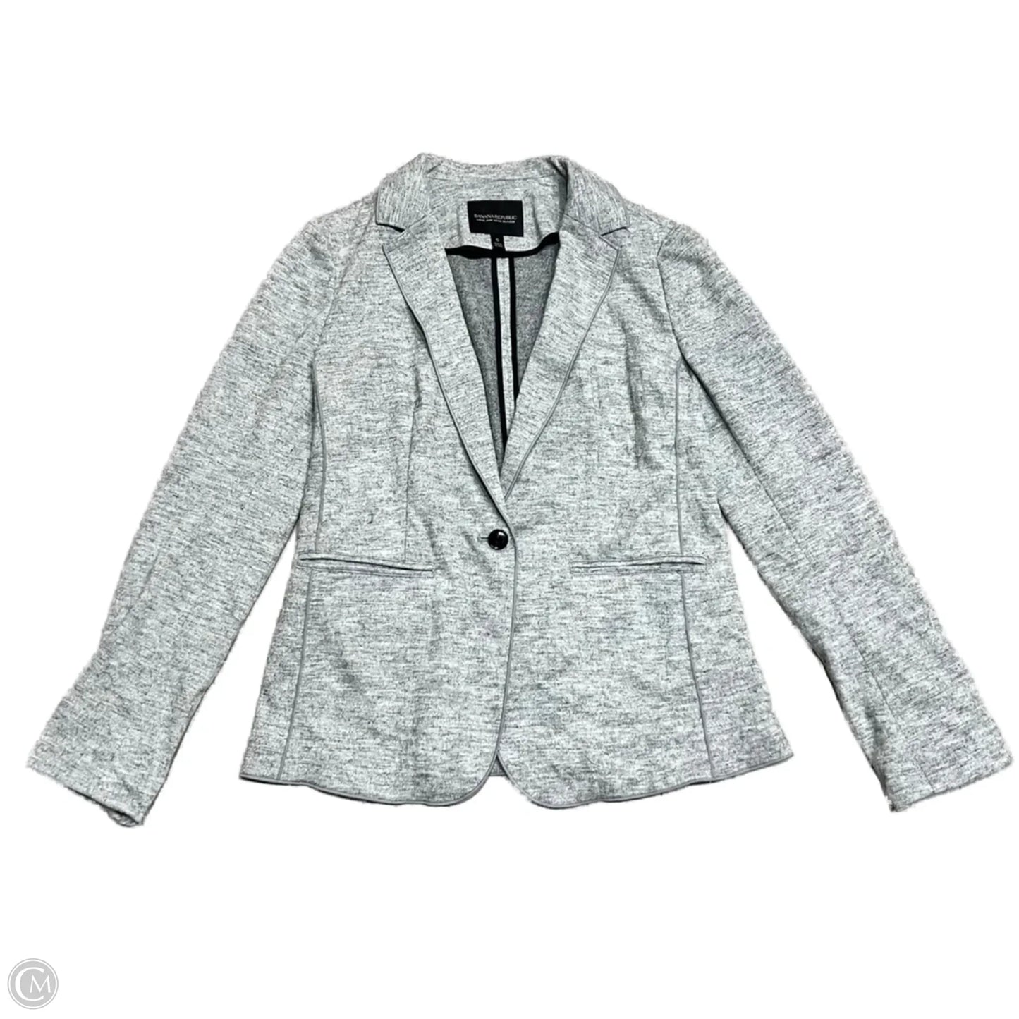 Blazer By Banana Republic In Black & Grey, Size: 6