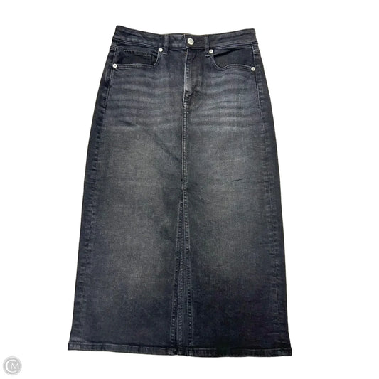 Skirt Midi By Loft In Black Denim, Size: 0