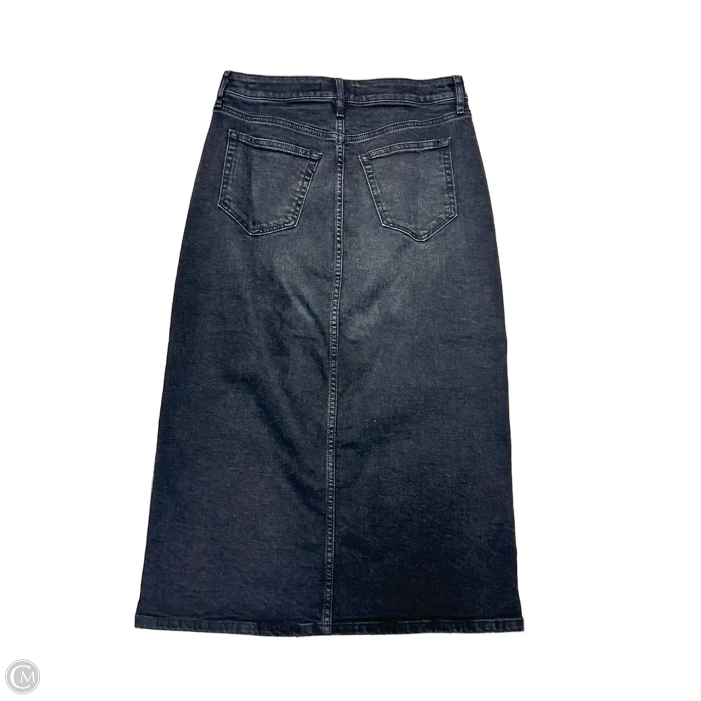 Skirt Midi By Loft In Black Denim, Size: 0