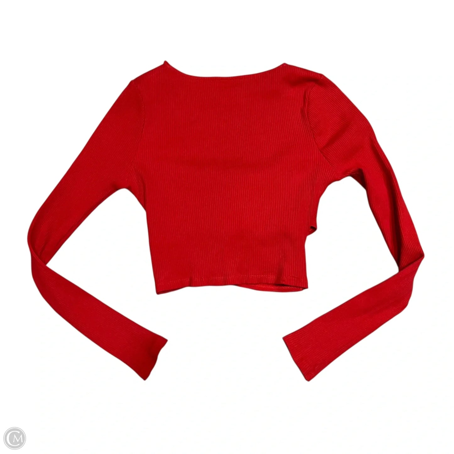 Top Long Sleeve By Top Shop In Red, Size: Xs
