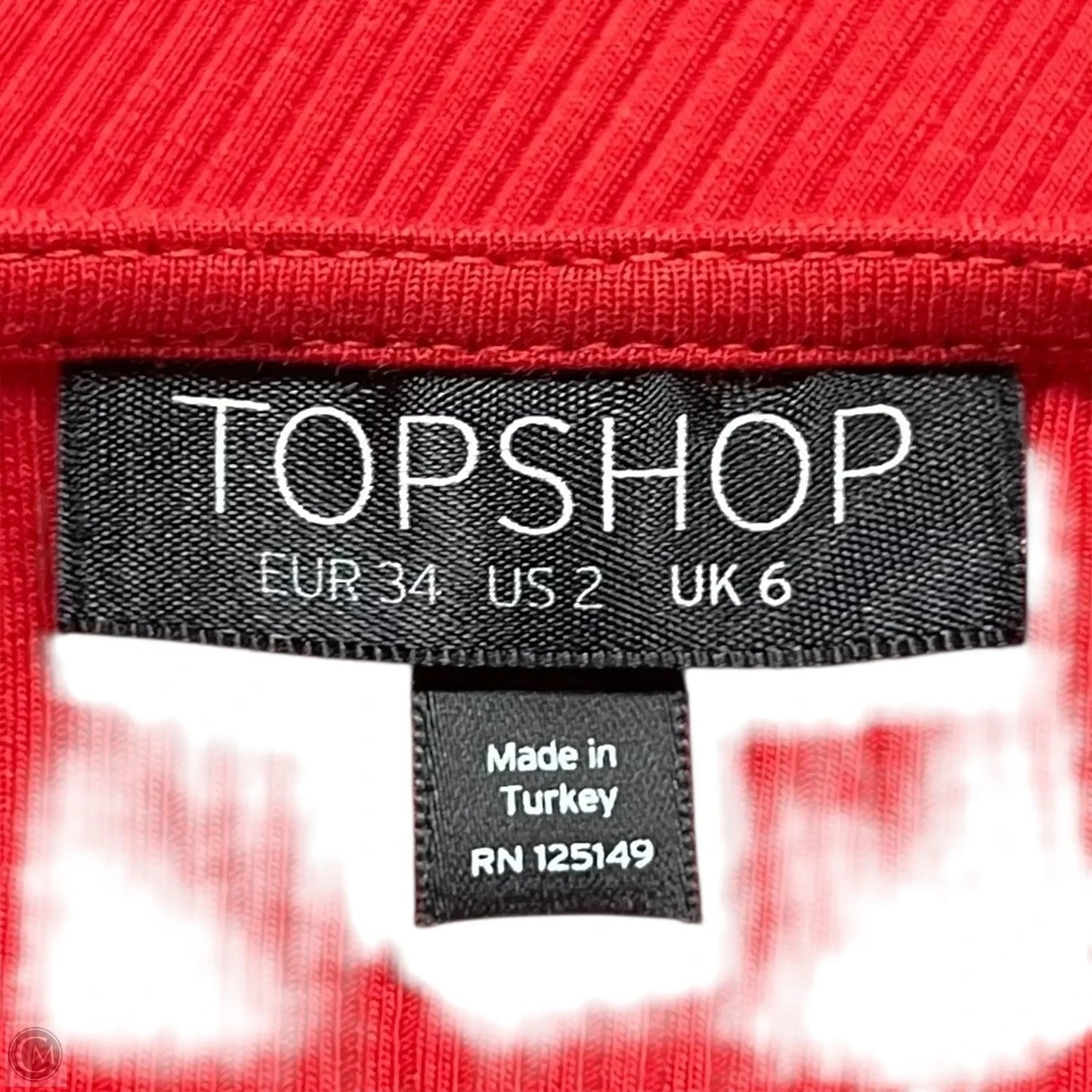 Top Long Sleeve By Top Shop In Red, Size: Xs