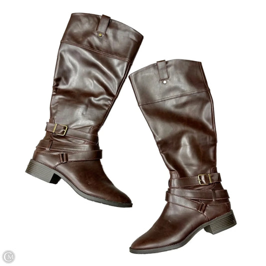 Boots Knee Flats By Merona In Brown, Size: 11