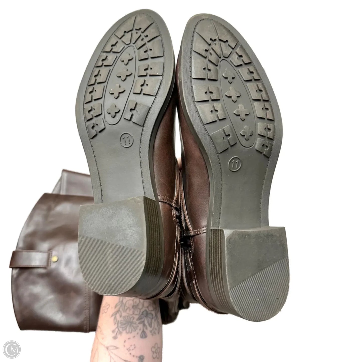 Boots Knee Flats By Merona In Brown, Size: 11