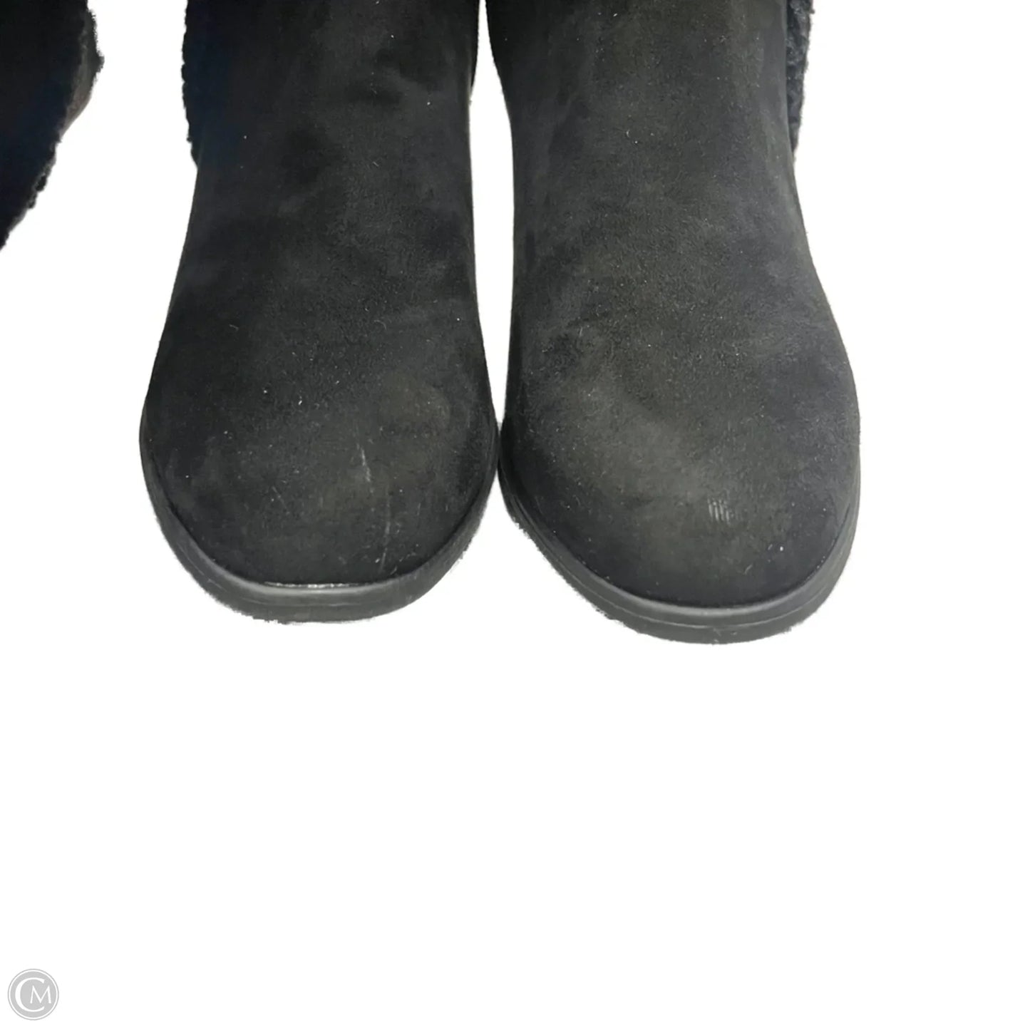 Boots Knee Heels In Black, Size: 11