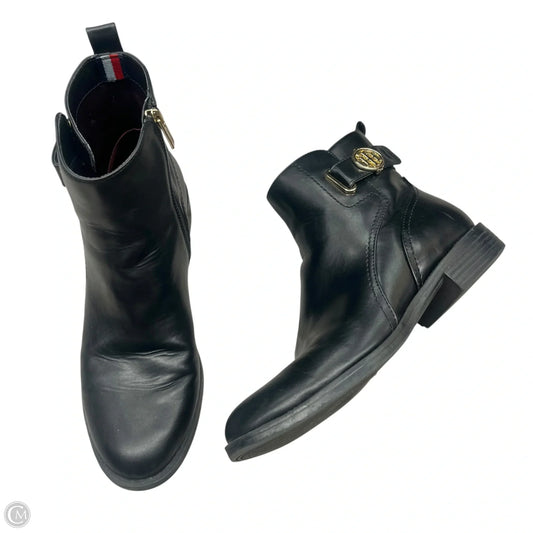 Boots Ankle Heels By Tommy Hilfiger In Black, Size: 9.5