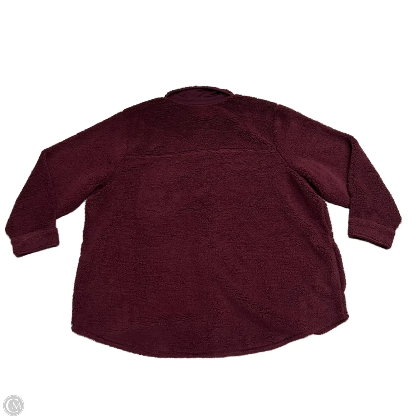 Coat Faux Fur & Sherpa By Belle By Kim Gravel In Maroon, Size: 3x