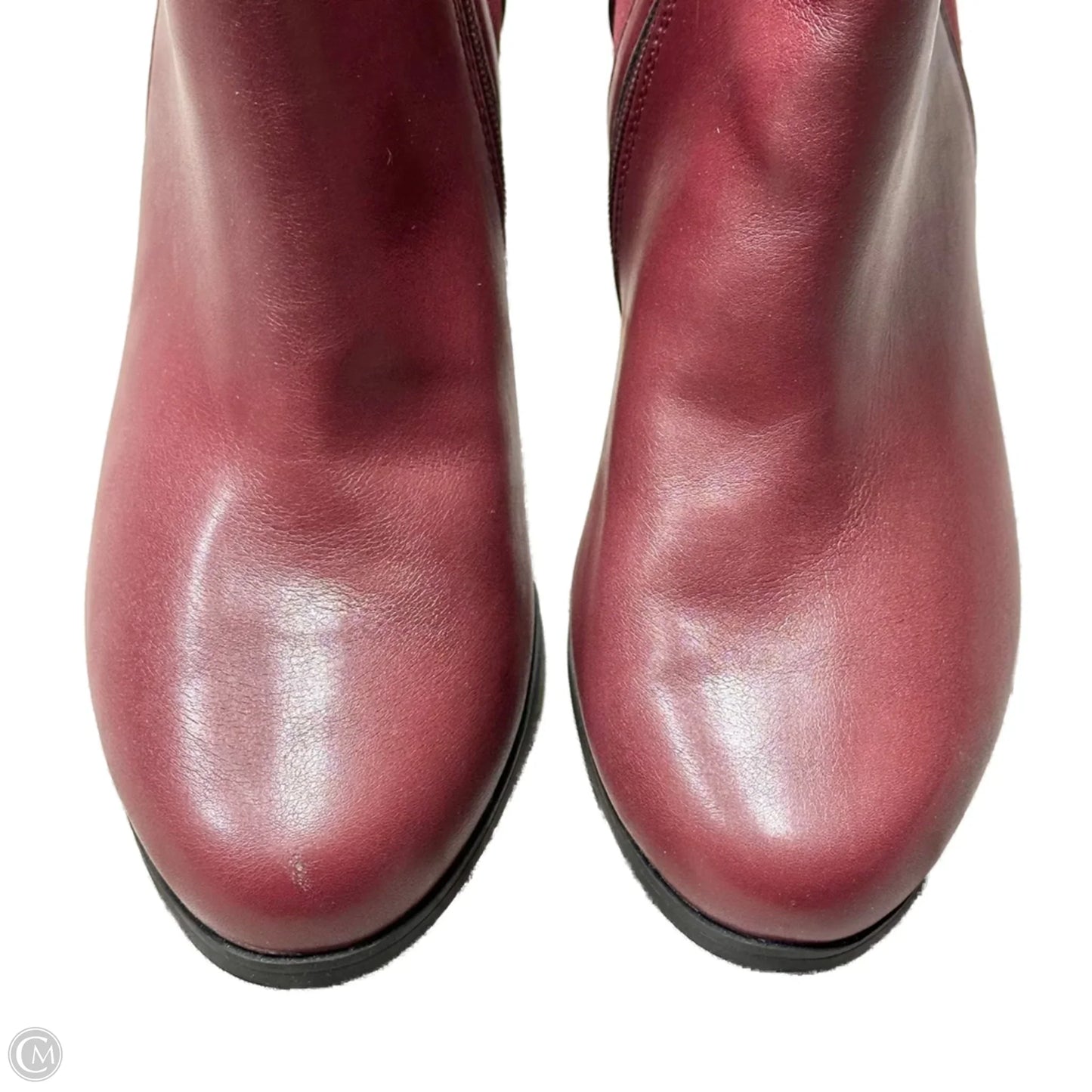 Boots Ankle Heels By East 5th In Maroon, Size: 11