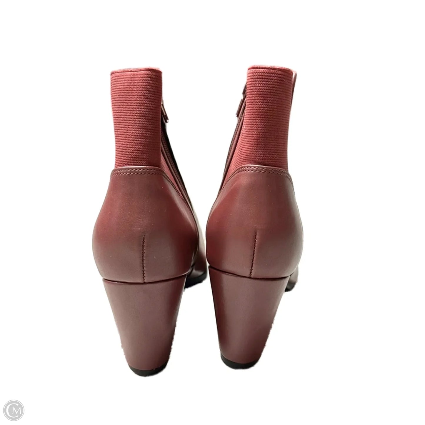 Boots Ankle Heels By East 5th In Maroon, Size: 11