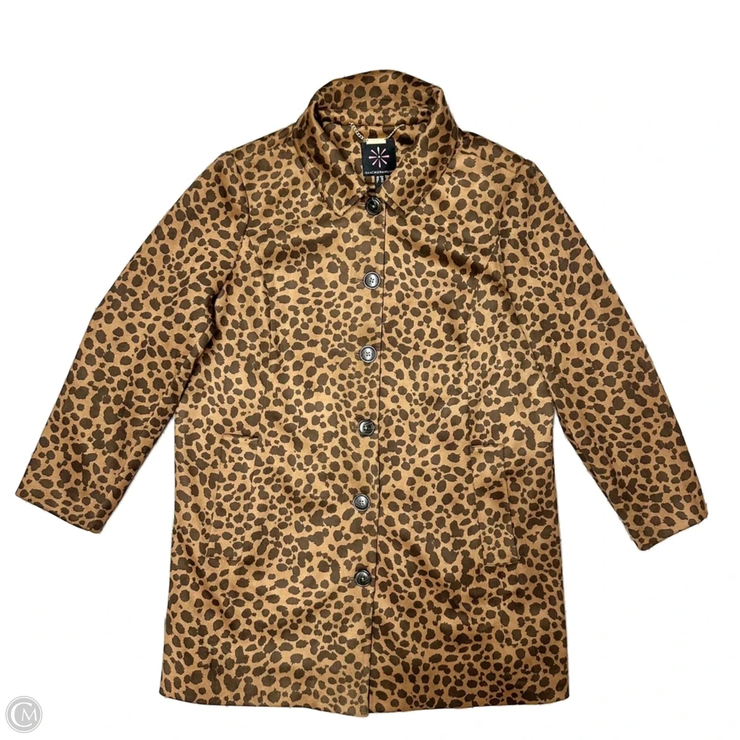 Coat Trench Coat By Isaac Mizrahi Live Qvc In Animal Print, Size: 1x