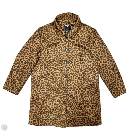 Coat Trench Coat By Isaac Mizrahi Live Qvc In Animal Print, Size: 1x