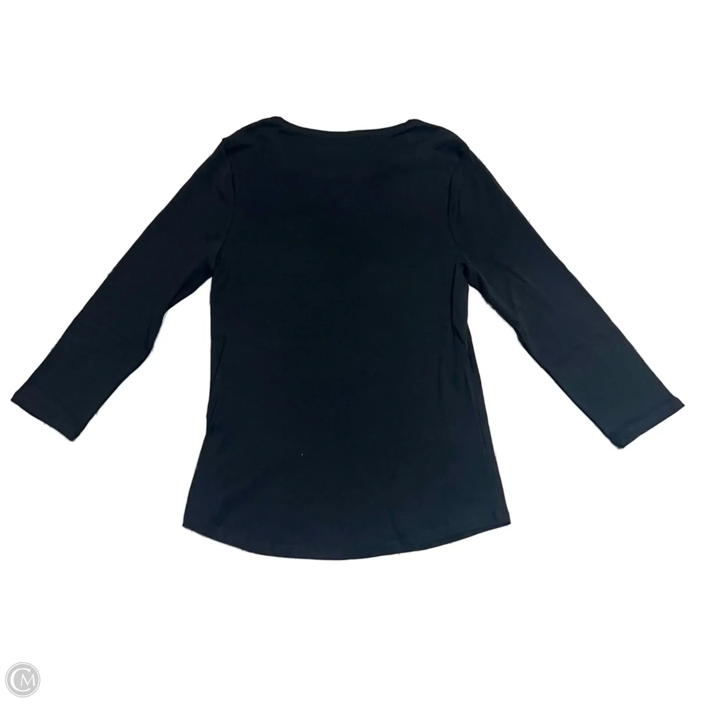 Top 3/4 Sleeve Basic By Chicos In Black, Size: S