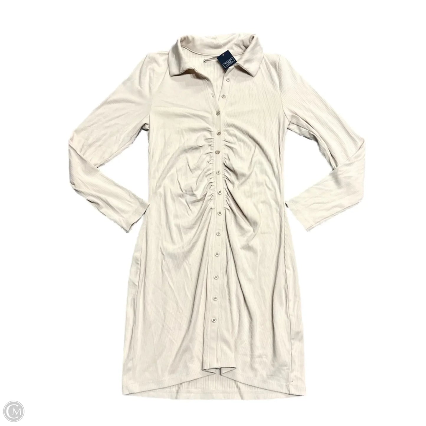 Dress Casual Midi By Abercrombie And Fitch In Beige, Size: Sp