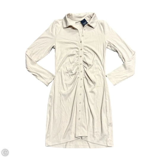 Dress Casual Midi By Abercrombie And Fitch In Beige, Size: Sp