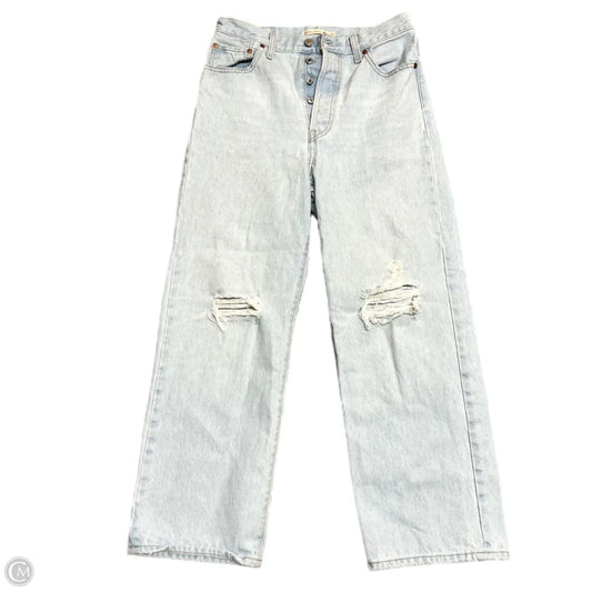 Jeans Straight By Levis In Blue Denim, Size: 4
