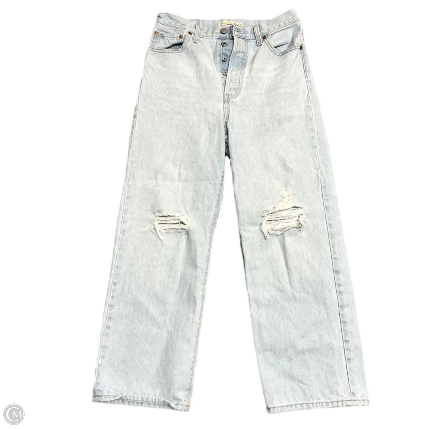 Jeans Straight By Levis In Blue Denim, Size: 4