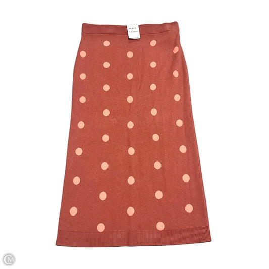 Skirt Midi By Halogen In Orange, Size: S