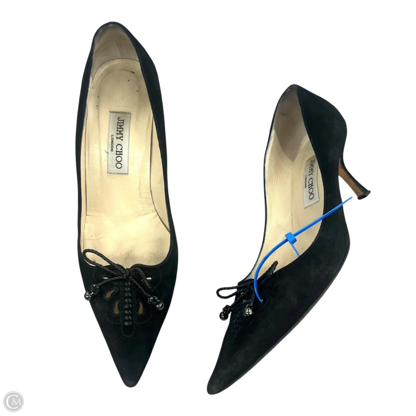 Shoes Luxury Designer By Jimmy Choo In Black, Size: 9.5